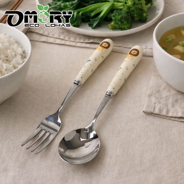 【OMORY】304動物陶瓷柄餐匙
