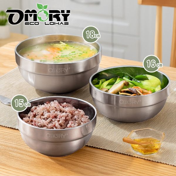 【OMORY】#304食尚不鏽鋼雙層隔熱碗