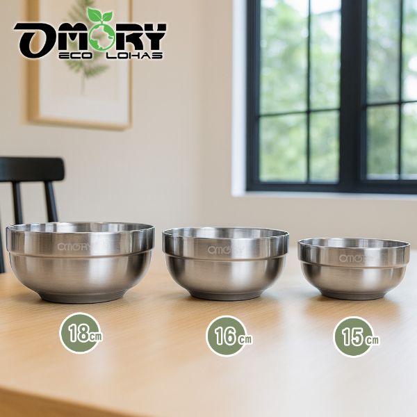 【OMORY】#304食尚不鏽鋼雙層隔熱碗
