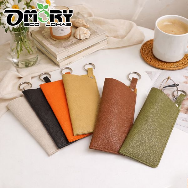 【OMORY】荔枝紋仿皮革太陽眼鏡收納保護套