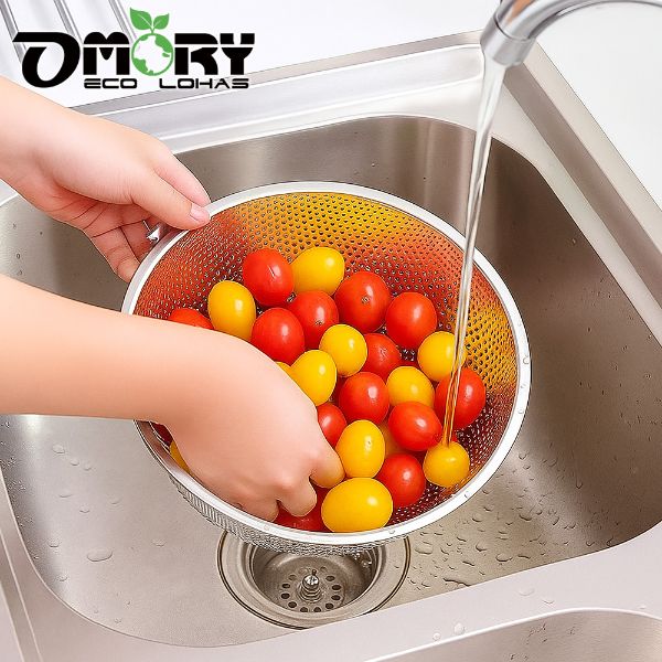 【OMORY】304可吊掛蔬果瀝水籃19.5cm