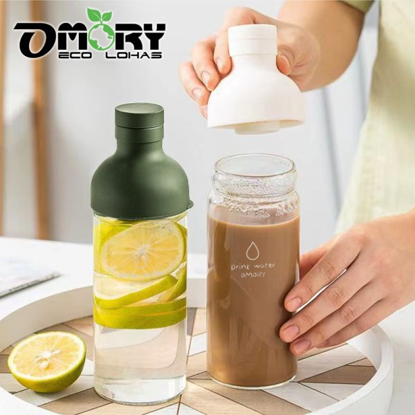 【OMORY】水滴冷萃玻璃瓶490ml附濾網 可泡各式冷飲